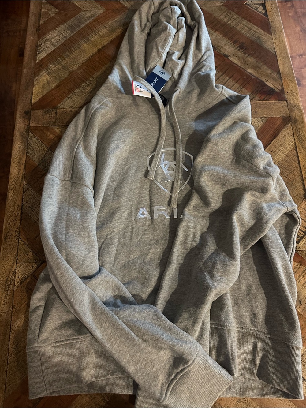 Ariat Heather Gray Logo Pullover Hoodie
